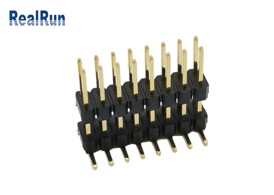 Laag Huidig Pin Header Connector 2.54mm 16 Pos Dubbel Rij Verticaal Type Gouden SMD 3A