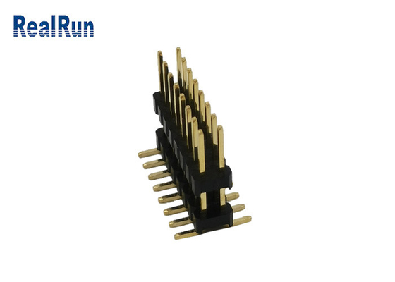 Laag Huidig Pin Header Connector 2.54mm 16 Pos Dubbel Rij Verticaal Type Gouden SMD 3A