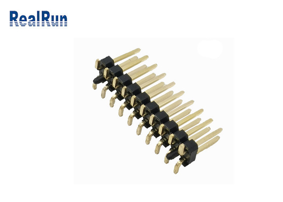 Zwarte 2,54 Mm-Kopbalschakelaar PA6T 2 Rij SMD Vierkant Pin Male Plug