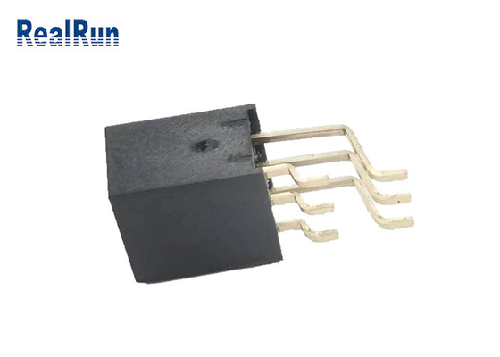 Gestempelde Eind2x3p bedragen 6 Pin Female Socket Header SMT Messing Goud Geplateerde PA6T