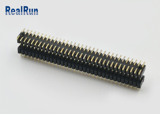 PA6T gouden Flits 1.0mm Pin Header Connector SMT Mannelijke 2X33p met Post Dubbel Laagplastiek