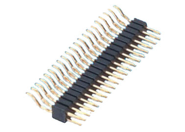 Dubbele van de Kopbal Horizontale SMT van de Rijspeld het Type 2x20 Zwarte 1.27mm van de Speldkopbal