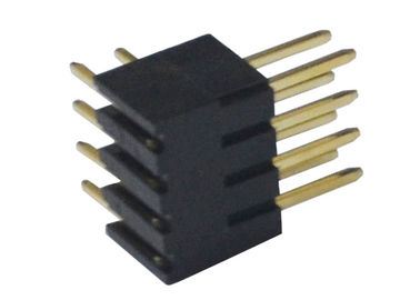 2.54mm 500VAC Pin Header Connector Right Angle Isolatie PA6T 3A