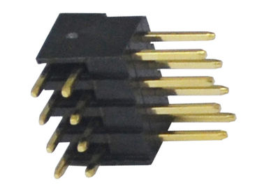 2.54mm 500VAC Pin Header Connector Right Angle Isolatie PA6T 3A