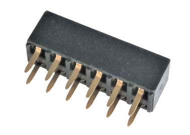 Dubbele Schakelaar 2.54mm van de Rij Vrouwelijke Kopbal 180 Graadpa9t Gouden Flits
