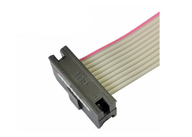 2.0mm IDC beschermden Vlakke Lintkabel 10 de Grijze Kleur van de Speld Veranderlijke Lengte