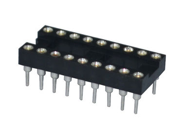 Rond Gat 2.54mm IC-de Kopbalschakelaar van de Contactdoos18p Rechte Speld 180 Graad