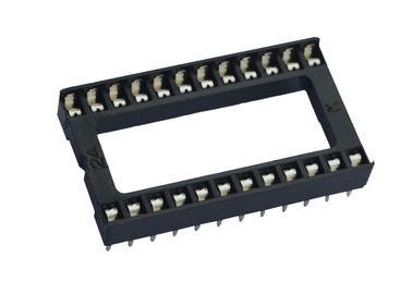 Zwarte IC-Vierkante het Gatenrij van de Contactdoosonderdompeling van Hoogte 15.24mm PCB-Raadsschakelaar