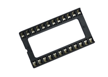 Zwarte IC-Vierkante het Gatenrij van de Contactdoosonderdompeling van Hoogte 15.24mm PCB-Raadsschakelaar