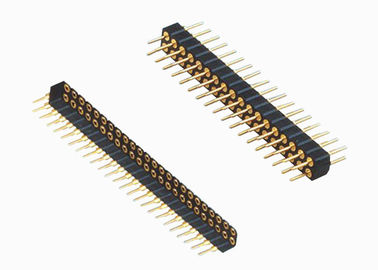 PCB-Mannelijke Ronde Vrouwelijke de Speldkopbal 2.0mm van de Schakelaarsonderdompeling Materiaal van het het Messingscontact van de Hoogte het Dubbele Rij
