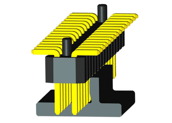 40 Speld 1.0mm Mannelijke Kopbal van de Hoogtepa6t 0.75A de Dubbele Rij