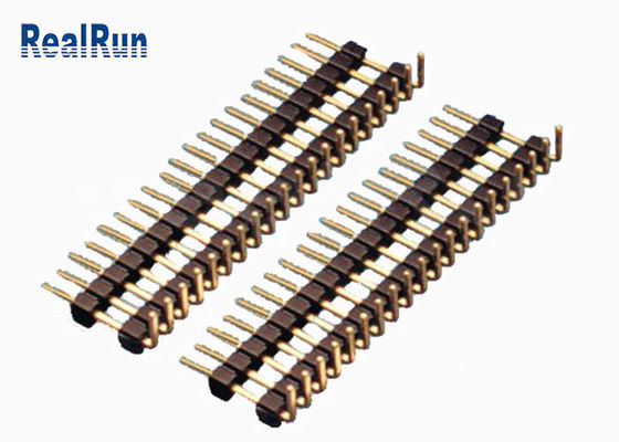 90 Graad 1.27mm Hoogte Pin Header Connector PA6T 500VAC