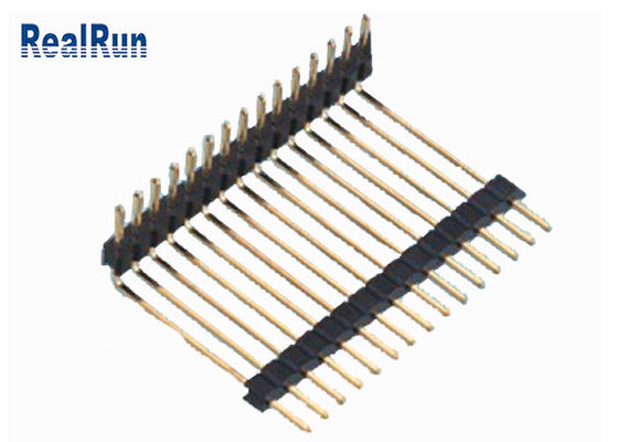 90 Graad 1.27mm Hoogte Pin Header Connector PA6T 500VAC