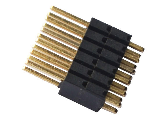 PA9T isolatie Dubbele Rij 1.27mm Hoogte Pin Header Connector