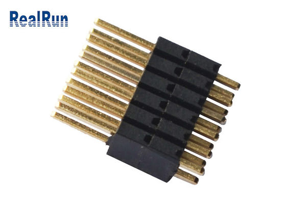 PA9T isolatie Dubbele Rij 1.27mm Hoogte Pin Header Connector