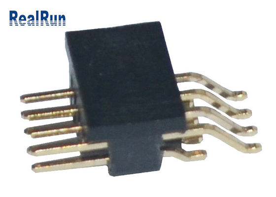 1.27mm Rechte hoek SMT PA6T Goud Geplateerd Pin Header 500VAC