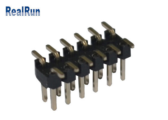 Zwarte 2.0mm Hoogte PA6T 12 Pin Pcb Connector Dual Row