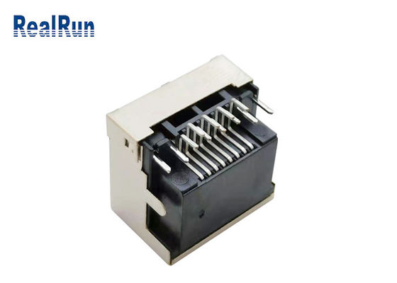 Modulaire Jack Connector Right Angle With LEIDENE van PCB 8pin RJ45 Lichte 1.5A