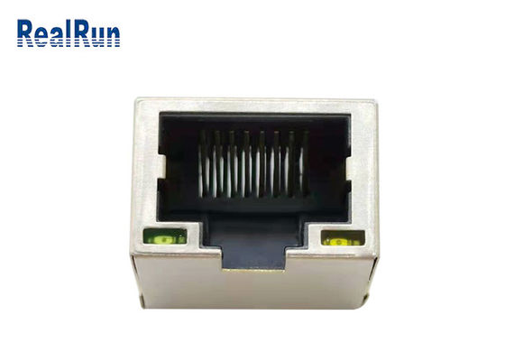 Modulaire Jack Connector Right Angle With LEIDENE van PCB 8pin RJ45 Lichte 1.5A