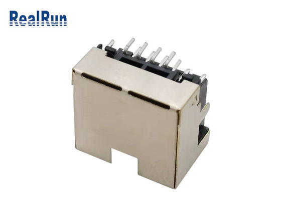 Modulaire Jack Connector Right Angle With LEIDENE van PCB 8pin RJ45 Lichte 1.5A