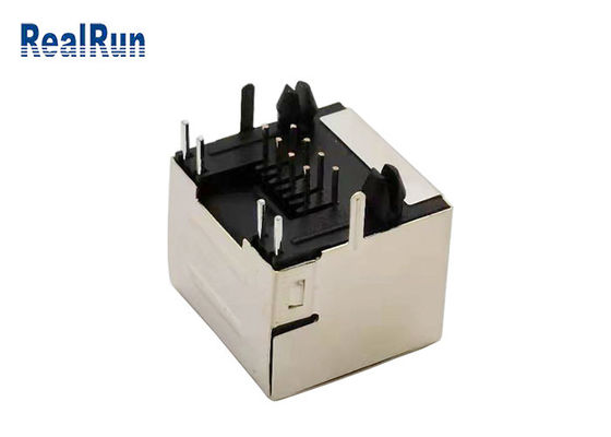 De Modulaire RJ45 Vrouwelijke Schakelaar PBT van PA46 8P8C met Metaalschild