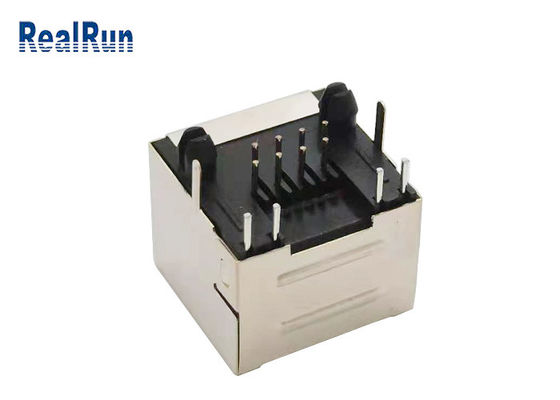De Modulaire RJ45 Vrouwelijke Schakelaar PBT van PA46 8P8C met Metaalschild