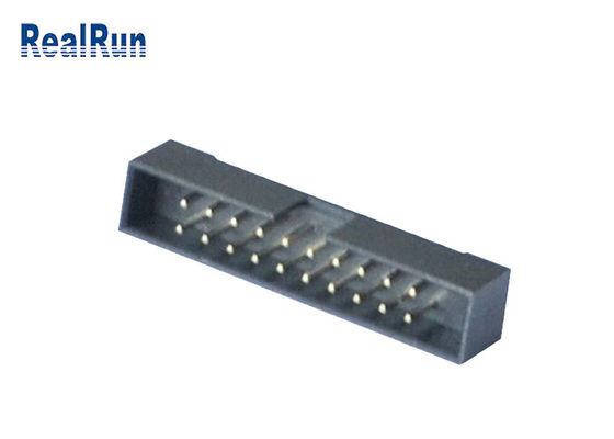 PBT-Plastiek 2.0mm Hoogte Machinaal bewerkte Vakje Kopbal 20 Pin Straight Connector PA6T