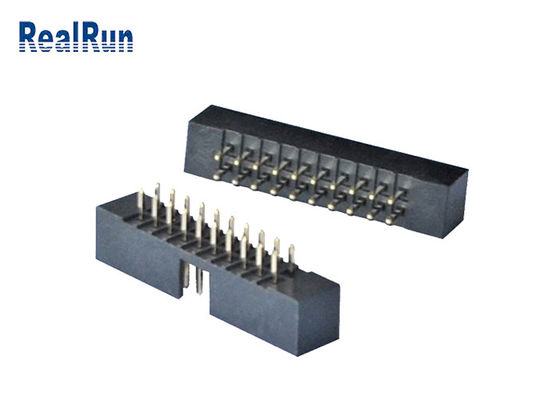 PBT-Plastiek 2.0mm Hoogte Machinaal bewerkte Vakje Kopbal 20 Pin Straight Connector PA6T