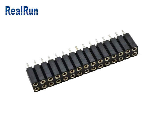 SGS 30P om Pin Female Header 2.54mm Hoogteonderdompeling Tin Plated