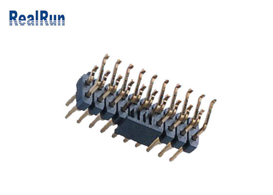 Dubbele Rij PA6T 20P SMD Pin Header PA6T Horizontaal met GLB-Post