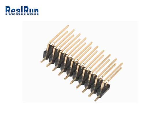 DC500V dubbele Laag SMD Pin Header Right Angle Brass PA6T PBT