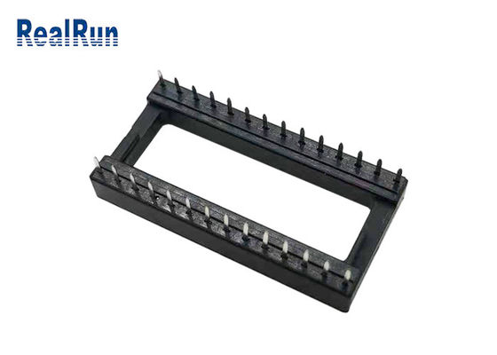 28P PA6T UL94V-0 Vierkant Pin Header 2.54mm Onderdompeling 15,24 Rij