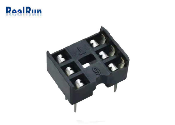 UL94V-0 PA6T Vierkant Pin Female Header 2*3P 180° rechtstreeks 2.54mm RoHS