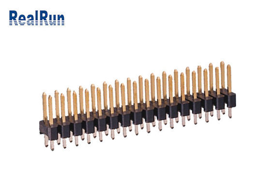 Messing PA6T 180° Recht Pin Header Connector 2.54mm de Dubbele Rij van UL94V-0