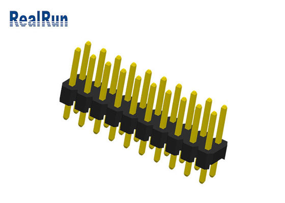 Van de de Rijonderdompeling van PBT PA6T 20P het Dubbele Messing van Pin Header Male Brass Pcb 3.0A