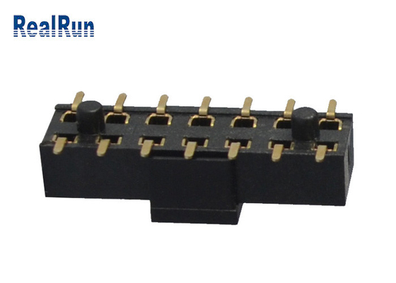 2,54 Vrouwelijk Kopbal2*7 SMT Type van Mm met de Post van het de Rijmessing van GLB H3.5 Dubbele Contactdoos van PCB