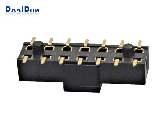 2,54 Vrouwelijk Kopbal2*7 SMT Type van Mm met de Post van het de Rijmessing van GLB H3.5 Dubbele Contactdoos van PCB