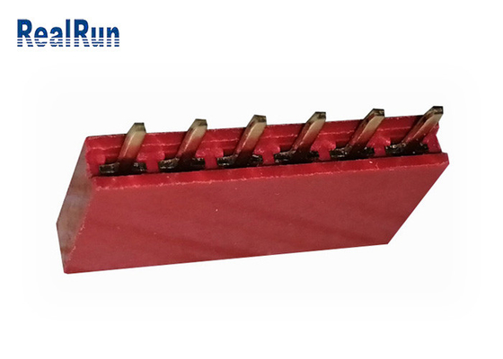 Van de de Kopbalschakelaar DC500V 1×6P van PA6T PBT Vrouwelijk de Onderdompelingslcp Messing
