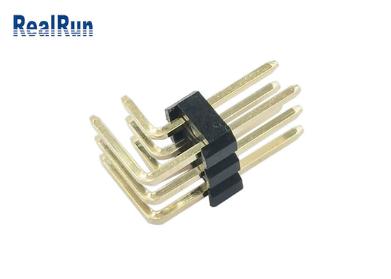 Het Gouden Plateren IATF 16949 van PCB Pin Header Connector Right Angle H2.5 van PBT PA6T