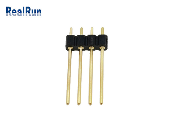 2.54mm Rond Vrouwelijk Pin Header 4 de Onderdompelingssoldeersel van PCB van Pin Gold Plated H3.0 Recht