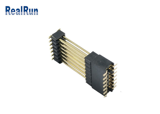 PA6T de mannelijke Schakelaar Gouden Tin Plating van Pin Header Connector Dual 7P SMT