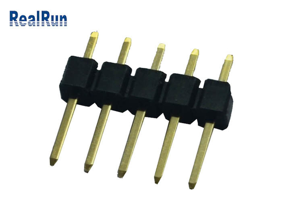 PCB Pin Header Connector 2,54 mm-de Beëindiging van het het Contactsoldeersel van het Hoogtemessing