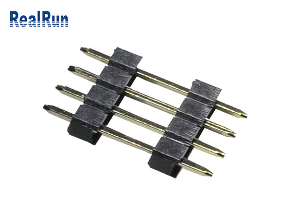 PCB 2,54 de Zwarte Rechte 4P Dubbele Rij Pin Header van Mm Pin Header PA6T