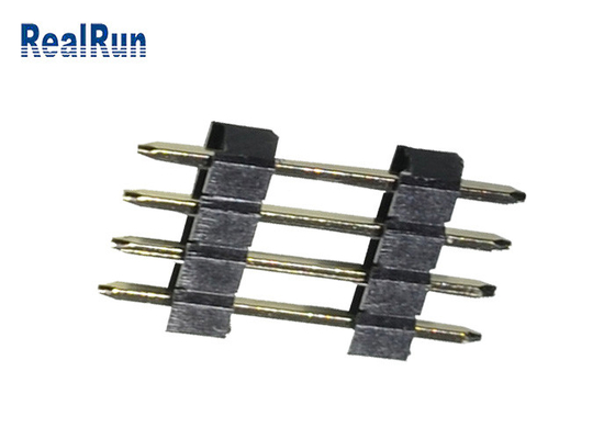 PCB 2,54 de Zwarte Rechte 4P Dubbele Rij Pin Header van Mm Pin Header PA6T