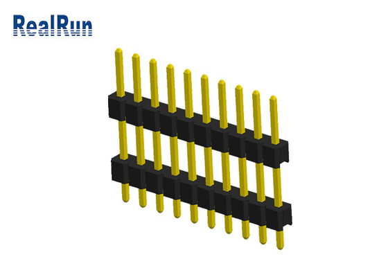 Dubbele Plastic 10P Mannelijk Pin Header Connector 0,1 Duim PA6T PBT PA46 voor PCB