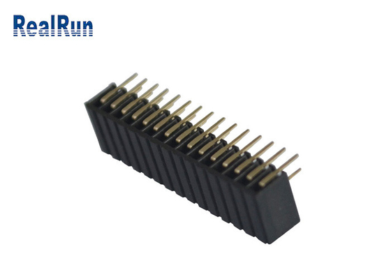 Rechte hoektype Vrouwelijke Dubbele Rij 30 van Pin Header Connector ISO9001 PA6T Positie