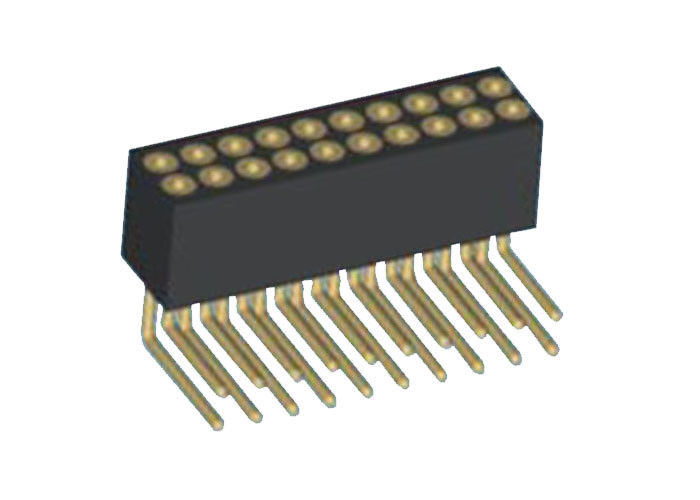 1.27mm Dubbele van de Rechte hoekpcb van de Rij Vrouwelijke Kopbal de Raadsschakelaar 20 Speld