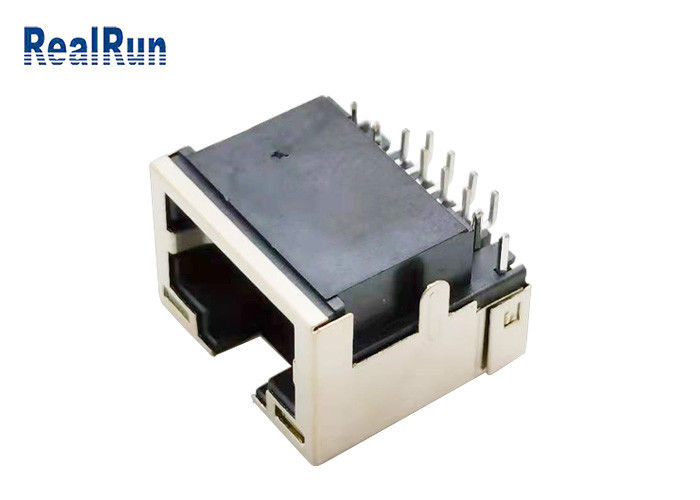 Modulaire Jack Connector Right Angle With LEIDENE van PCB 8pin RJ45 Lichte 1.5A