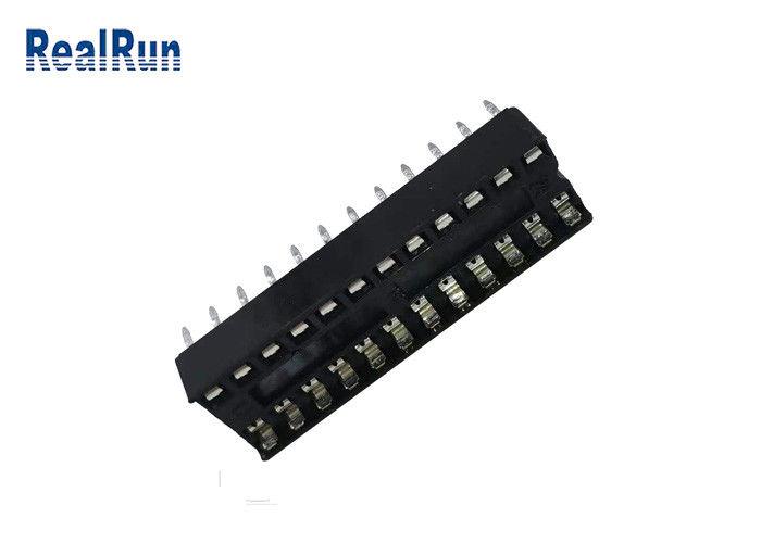 1000VAC 2.54mm IC-de Kopbal Vierkante Gaten PBT UL94V-0 van de Contactdoosschakelaar 24P