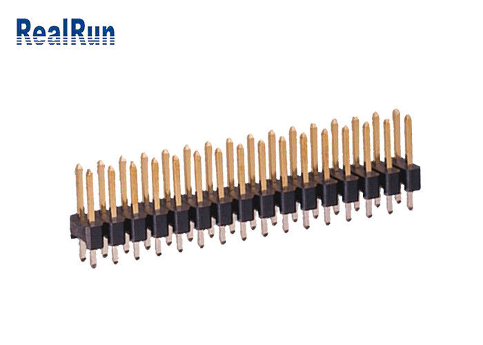 Messing PA6T 180° Recht Pin Header Connector 2.54mm de Dubbele Rij van UL94V-0